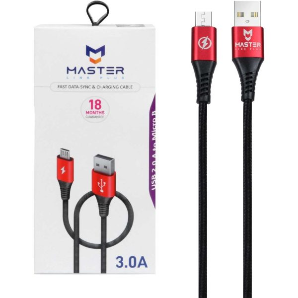 کابل فست شارژ کنفی میکرو مستر master etm005 با 18 ماه گارانتی