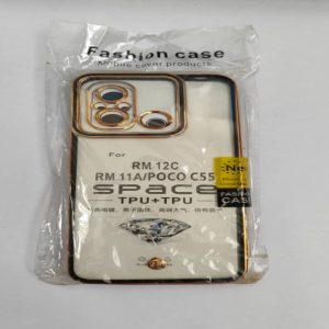 کاور شفاف دور طلایی شیائومی redmi 12c مدل space