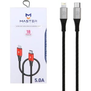 کابل شارژ فست تایپسی به آیفون MASTER مدل ETM 001 با گارانتی