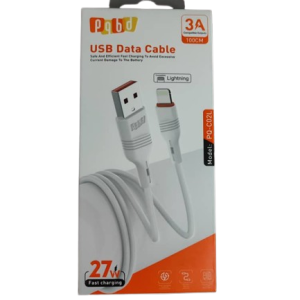 کابل شارژ و دیتا لایتنینگ 27 وات pqbd مدل PQ-C02L با گارانتی