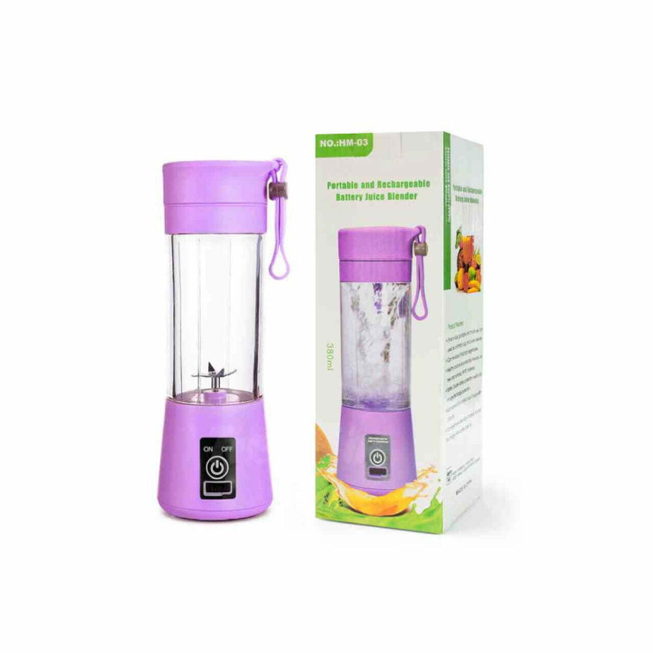 شیکر و مخلوط کن شارژی مدل HM-03 ظرفیت 380 میلی لیتر