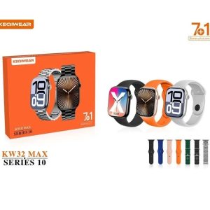 ساعت هوشمند KEQIWEAR مدل KW32 MAX به همراه 7 بند