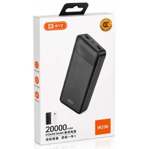 پاوربانک 20000 ميلی آمپر BYZ مدل W256