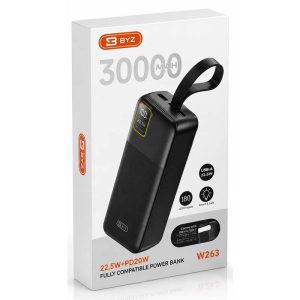 پاوربانک 30000 ميلی آمپر BYZ مدل W263