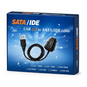 تبديل USB 2.0 به SATA/IDE مناسب دی وی دی رايتر 3.5 اينچ