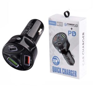 شارژر فندکی 55 وات 3 خروجی مدل MLE-003