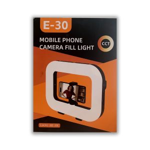 رينگ لايت سلفی موبايل LED مدل E-30 به همراه پایه