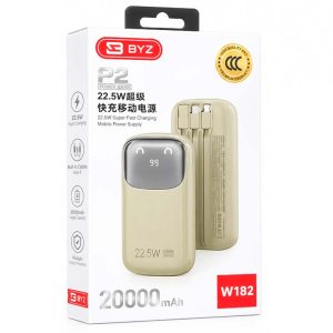 پاوربانک 20000 ميلی آمپر BYZ (بی وای زد) مدل W182