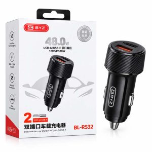 شارژر فندکی 48 وات 2 خروجی BYZ (بی وای زد) مدل BL-R532