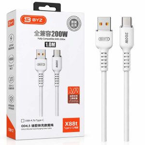 کابل شارژر Type-C وات 200 BYZ (بی وای زد) مدل X88T